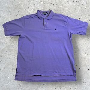 Polo Ralph Lauren Polo Shirt Size XL Purple Short Sleeve Black Pony